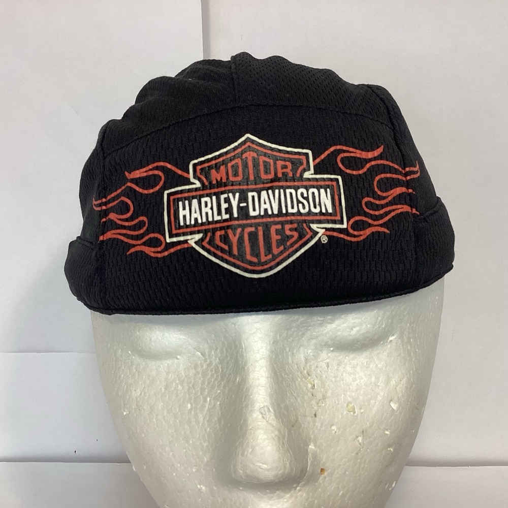 Harley-Davidson Skull Cap size S/M with tie back dew rag